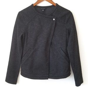 Ann Taylor Black & Gray Tweed  Moto Jacket